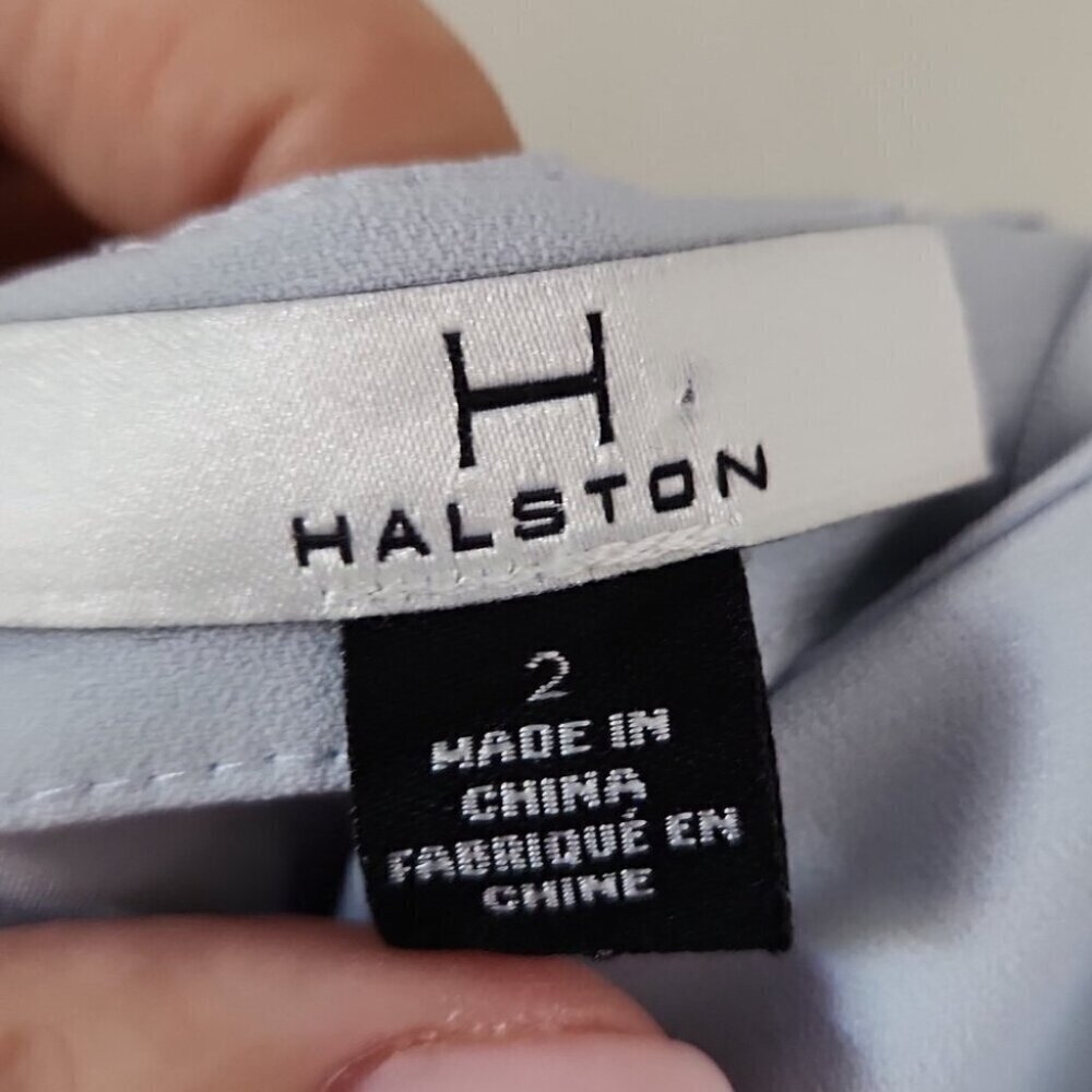 H BY HALSTON | Overlay Layered Dress strapless baby blue sz 2 - Picture 8 of 8